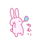 かわいい ゆるい ピンクのうさぎ（個別スタンプ：27）
