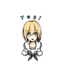 制服少女の日常会話（個別スタンプ：1）