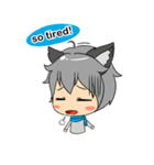 Chibi Style - Wolf Boy ＆ Girl - English（個別スタンプ：26）