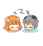 Chibi Style - Wolf Boy ＆ Girl - English（個別スタンプ：32）