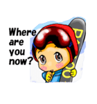 スノーボード大好き 英語版（個別スタンプ：19）