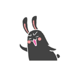 白と黒のうさぎ 英語バージョン（個別スタンプ：18）