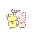うさぎちゃんとねこさん（個別スタンプ：21）