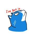 blue-white cat（個別スタンプ：35）
