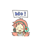 ヘッドフォンの女の子（個別スタンプ：2）