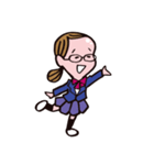 メガネ女子中学生Cちゃん！（個別スタンプ：1）