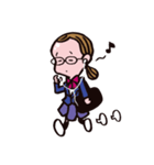 メガネ女子中学生Cちゃん！（個別スタンプ：3）