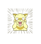 白いたぬきのような犬のスタンプ（個別スタンプ：27）