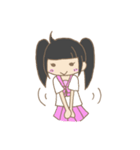 黒髪ぱっつんツインテちゃん。（個別スタンプ：11）