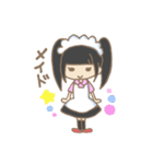 黒髪ぱっつんツインテちゃん。（個別スタンプ：18）
