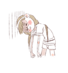 水彩画の少女（個別スタンプ：18）