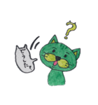 緑のねこ(グループトーク)（個別スタンプ：2）