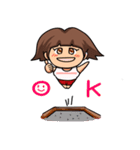 部活女子学生（個別スタンプ：1）