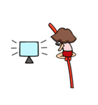 部活女子学生（個別スタンプ：30）