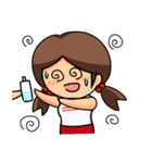 部活女子学生（個別スタンプ：37）