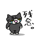 のんびり猫_クロミミ（個別スタンプ：27）