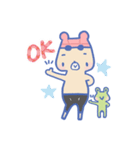 スイミング☆くまちゃん（個別スタンプ：4）