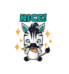 ゾニー、かわいくて魅力的なシマウマ（個別スタンプ：3）