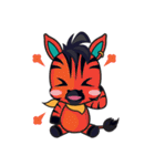 ゾニー、かわいくて魅力的なシマウマ（個別スタンプ：14）