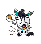 ゾニー、かわいくて魅力的なシマウマ（個別スタンプ：34）