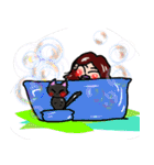 大好きねこサラミと一緒。（個別スタンプ：15）