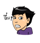 Purple Shirt Men（個別スタンプ：19）