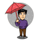 Purple Shirt Men（個別スタンプ：30）