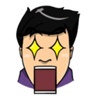 Purple Shirt Men（個別スタンプ：40）