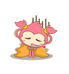 ミキー、かわいい赤ちゃんサル（個別スタンプ：34）