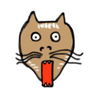 あいた口がふさがらない猫（個別スタンプ：11）