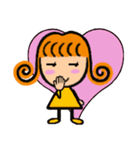 カールヘアーの女の子（個別スタンプ：24）