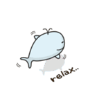 クジラのアズールとモモ (English)（個別スタンプ：16）