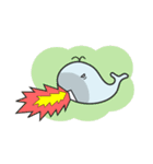 クジラのアズールとモモ (English)（個別スタンプ：32）