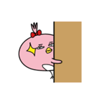 Cool with pink bird（個別スタンプ：37）
