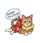 ねこたちのハッピーニューイヤー（個別スタンプ：34）