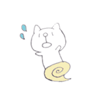 ゆるいしろねこスタンプ（個別スタンプ：6）