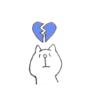 ゆるいしろねこスタンプ（個別スタンプ：14）