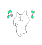 ゆるいしろねこスタンプ（個別スタンプ：17）