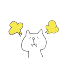ゆるいしろねこスタンプ（個別スタンプ：21）