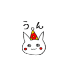 パーティー帽子をかぶったネコ（個別スタンプ：34）