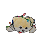ポメラニアンのメリークリスマス（個別スタンプ：4）