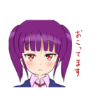 女の子スタンプ 紫ちゃん（個別スタンプ：32）