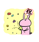 たけはらさんのピンクのうさぎさん（個別スタンプ：22）