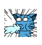 ちび青ねこ‧ともに遊ぶ！（個別スタンプ：9）