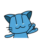 ちび青ねこ‧ともに遊ぶ！（個別スタンプ：16）