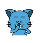 ちび青ねこ‧ともにお喋り！（個別スタンプ：14）