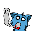 ちび青ねこ‧ともにお喋り！（個別スタンプ：24）