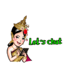 Samornsri: Thai traditional dress1 (Eng)（個別スタンプ：16）