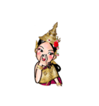 Samornsri: Thai traditional dress1 (Eng)（個別スタンプ：38）