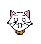 白い子猫フランネル（個別スタンプ：20）